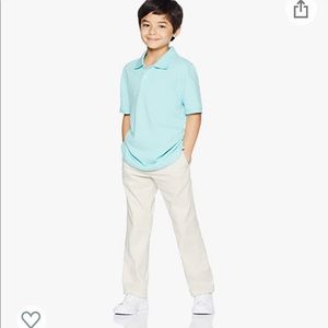 Amazon Essentials Boys' Straight Leg Flat Front Uniform Chino Pants size 10 NWT